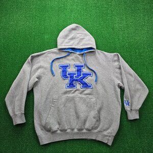 Kentucky‎ Wildcats Hoodie Sweater Mens XL Gray Blue Pullover College Logo Sports